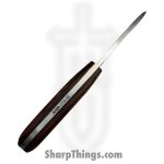 Anza Knives - ANZA-WRK-06 - Work Knife - Fixed Blade Knife - Carbon Steel Satin Drop Point - Walnut - Brown - Image 5
