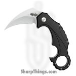 Brous Blades - BRBM001 - Enforcer - Folding Knife - D2 Satin Hawkbill - G10 - Black