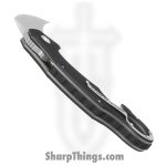 Brous Blades - BRBM001 - Enforcer - Folding Knife - D2 Satin Hawkbill - G10 - Black - Image 2