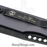 Heretic Knives - H113-8A-BS26 - Jinn - Automatic Knife - CPM MagnaCut Battleworn Wharncliffe - Aluminum - Battleship Grey - Image 6