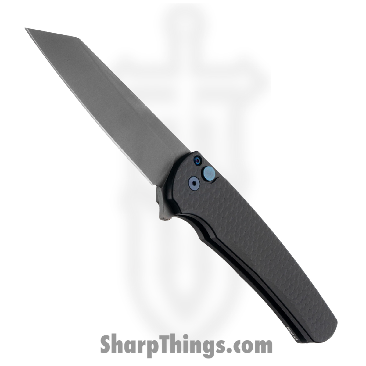 BST26-Malibu-1_1.jpg ProTech - BST26.Malibu.1 - Malibu - Folding Knife - CPM MagnaCut Coated Reverse Tanto - 7075 "Dragon Scales" Aluminum - Black - Image 1