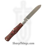 Jack Wolf Knives - COFFI-01-FC-LAVA - Coffin - Folding Knife - 14C28N Satin Sheepsfoot - Fat Carbon - Lava Flow - Image 2