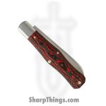 Jack Wolf Knives - COFFI-01-FC-LAVA - Coffin - Folding Knife - 14C28N Satin Sheepsfoot - Fat Carbon - Lava Flow - Image 4