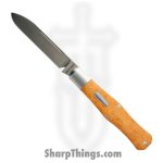 Jack Wolf Knives - COFFI-01-RCH-MAP-VAL - Coffin - Folding Knife - 14C28N Satin Sheepsfoot - Richlite - Maple Valley