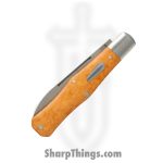 Jack Wolf Knives - COFFI-01-RCH-MAP-VAL - Coffin - Folding Knife - 14C28N Satin Sheepsfoot - Richlite - Maple Valley - Image 3