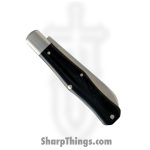 Jack Wolf Knives - COFFI-01-SMT-BLK-BON - Coffin - Folding Knife - 14C28N Satin Sheepsfoot - Smooth Bone - Black - Image 4