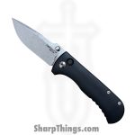 Defiant 7 - D7-TALOS-SW - Talos - Folding Knife - CPM MagnaCut Stonewash Drop Point - Titanium - Black