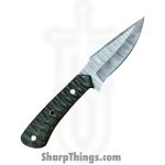 Silverline USA - DM010 - Skinner 9" - Fixed Blade Knife - 1095 HC Damascus Drop Point - Wood - Green - Image 2