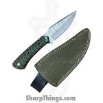 Silverline USA - DM010 - Skinner 9" - Fixed Blade Knife - 1095 HC Damascus Drop Point - Wood - Green - Image 6