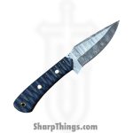 Silverline USA - DM011 - Skinner 9" - Fixed Blade Knife - 1095 HC Damascus Drop Point - Wood - Blue - Image 2