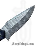 Silverline USA - DM011 - Skinner 9" - Fixed Blade Knife - 1095 HC Damascus Drop Point - Wood - Blue - Image 3