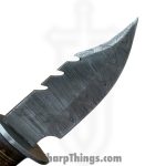 Silverline USA - DM013 - Hunter 10" - Fixed Blade Knife - 1095 HC Damascus Clip Point - Walnut - Brown|White - Image 3