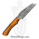Silverline USA - DM035 - Skinner 9" - Fixed Blade Knife - 1095 HC Damascus Reverse Tanto - Pakkawood - Brown|Black - Image 2