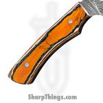 Silverline USA - DM035 - Skinner 9" - Fixed Blade Knife - 1095 HC Damascus Reverse Tanto - Pakkawood - Brown|Black - Image 4