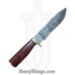 Silverline USA - DM060 - Hunter 13" - Fixed Blade Knife - 1095 HC Damascus Recurve - Wood - Red - Image 3