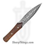 Silverline USA - DM1201 - Dagger 12" - Fixed Blade Knife - 1095 HC Damascus Spear Point - Walnut Wood - Brown - Image 2