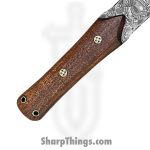 Silverline USA - DM1201 - Dagger 12" - Fixed Blade Knife - 1095 HC Damascus Spear Point - Walnut Wood - Brown - Image 3