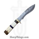 Silverline USA - DM1255 - Hunter 13" - Fixed Blade Knife - 1095 HC Damascus Recurve - Bone - Brown|White - Image 2