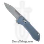 Gerber - G1520 - Highbrow Compact - Assisted Open Knife - 7Cr13 Stonewash Drop Point - Aluminum - Blue