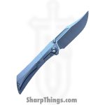 Gecko Customz KW - GCDUNEA4 - Dune A4 - Folding Knife - M390 Satin Clip Point - Titanium - Natural - Image 2