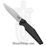 Kershaw - KS7900CF - Launch 7 - Automatic Knife - CPM MagnaCut Stonewash Clip Point - Aluminum CF - Black