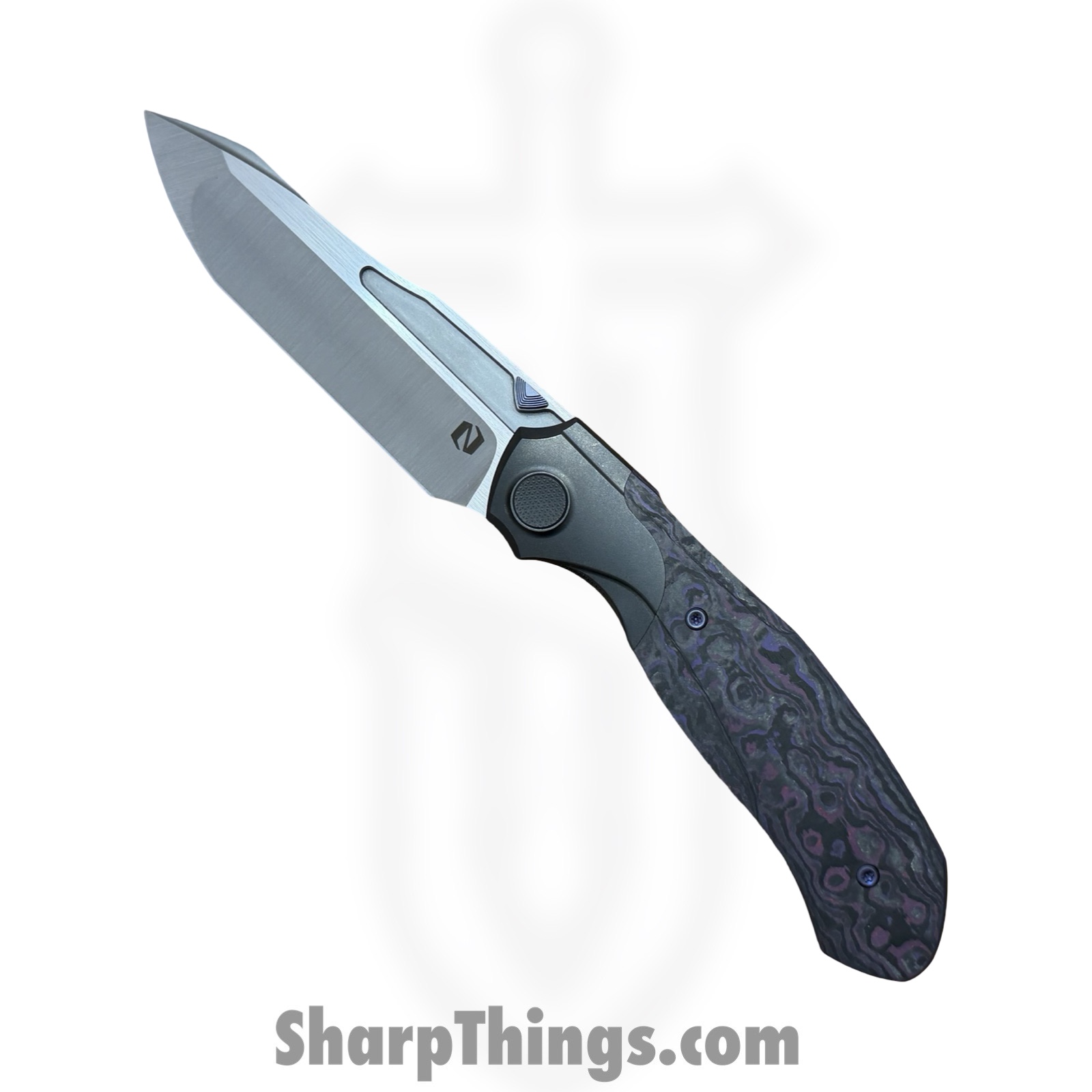 NULLBS2603_1.jpg Null Knives - NULLBS2603 - Vandal - Folding Knife - Vanax SuperClean Satin Tanto - Titanium FATCarbon - Purple Haze - Image 1