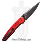 ProTech - PN1103-Red - Avalon - Folding Knife - CPM MagnaCut Coated Drop Point - Knurled Aluminum - Red - Image 2