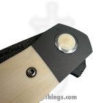 Pena Knives - PenaCustB1022 - La Karla - Folding Knife - Chad Nichols Damascus Clip Point - Mammoth Ivory - White - Image 7