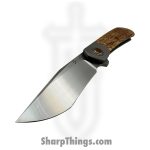 Pena Knives - PenaCustC1022 - La Karla - Folding Knife - AEB-L Satin Clip Point - Mammoth - Brown - Image 3