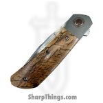 Pena Knives - PenaCustC1022 - La Karla - Folding Knife - AEB-L Satin Clip Point - Mammoth - Brown - Image 5