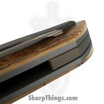Pena Knives - PenaCustC1022 - La Karla - Folding Knife - AEB-L Satin Clip Point - Mammoth - Brown - Image 9