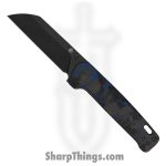 QSP - QS130V2E2 - Penguin V2 - Folding Knife - D2 Coated Sheepsfoot - G10 Shredded CF Inlay - Black Blue