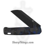 QSP - QS130V2E2 - Penguin V2 - Folding Knife - D2 Coated Sheepsfoot - G10 Shredded CF Inlay - Black Blue - Image 3