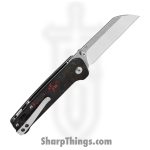 QSP - QS130V2F1 - Penguin V2 - Folding Knife - D2 Satin Sheepsfoot - G10 Shredded CF Inlay - Black Red - Image 2