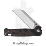 QSP - QS130V2F1 - Penguin V2 - Folding Knife - D2 Satin Sheepsfoot - G10 Shredded CF Inlay - Black Red - Image 3
