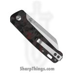 QSP - QS130V2F1 - Penguin V2 - Folding Knife - D2 Satin Sheepsfoot - G10 Shredded CF Inlay - Black Red - Image 4