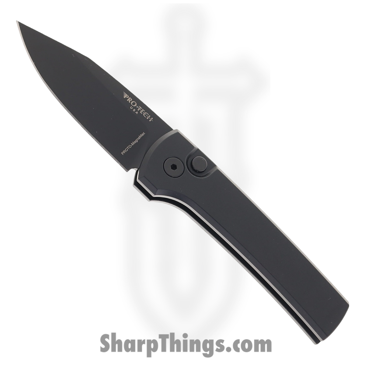 RCS1103-SWAT_1.jpg ProTech - RCS1103-SWAT - Scapegoat Compact - Automatic Knife - MagnaMax Coated Clip Point - Aluminum - Black - Image 1