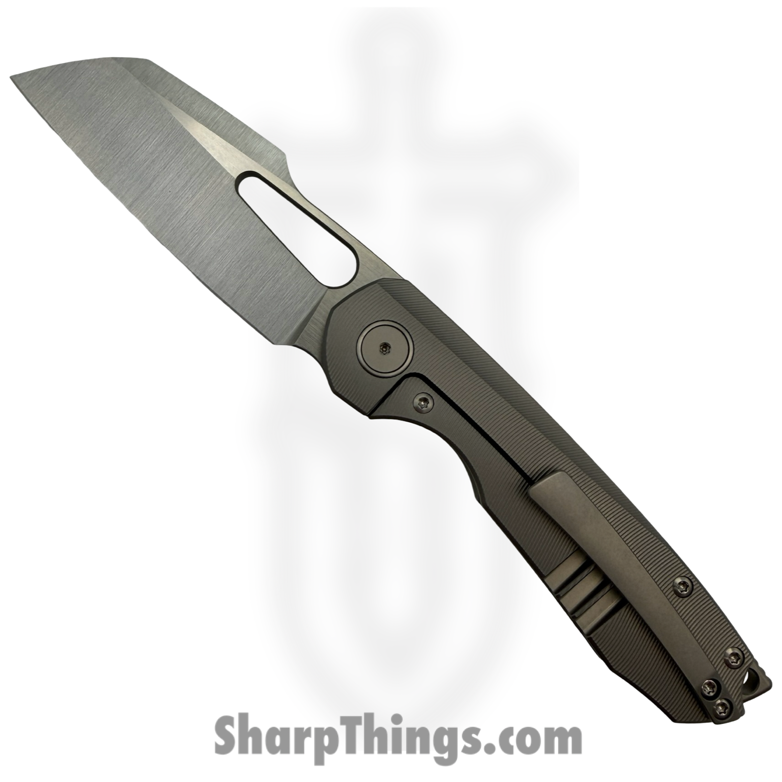 SKCSTRXTILH_1.png Sparrow Knife Co. - SKCSTRXTILH - Strix Lefty - CPM S90V Satin Sheepsfoot - Titanium - Gray - Image 1