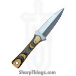 Silverline USA - SS001 - Dagger 9" - Fixed Blade Knife - Stainless Satin DE - Wood - Grey|Yellow - Image 2