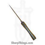 Silverline USA - SS001 - Dagger 9" - Fixed Blade Knife - Stainless Satin DE - Wood - Grey|Yellow - Image 3