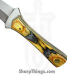 Silverline USA - SS001 - Dagger 9" - Fixed Blade Knife - Stainless Satin DE - Wood - Grey|Yellow - Image 5