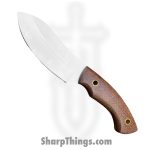Silverline USA - SS005 - Skinner 9" - Fixed Blade Knife - Stainless Satin Leaf - Micarta - Brown