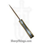 Silverline USA - SS021 - Dagger 6" - Fixed Blade Knife - Stainless Satin DE - Wood - Grey|Yellow - Image 3