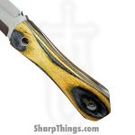 Silverline USA - SS021 - Dagger 6" - Fixed Blade Knife - Stainless Satin DE - Wood - Grey|Yellow - Image 5