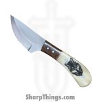 Silverline USA - SS022 - DP Skinner 6.5" - Fixed Blade Knife - Stainless Satin Drop Point - Wood - White