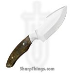 Silverline USA - SS024 - Skinner - Fixed Blade Knife - Stainless Satin Clip Point - Resin - Brown - Image 2