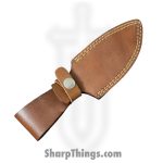 Silverline USA - SS024 - Skinner - Fixed Blade Knife - Stainless Satin Clip Point - Resin - Brown - Image 4