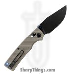 Vosteed - VOSA3103 - Porcupine ModSwap - Folding Knife - 154CM Black Stonewash Clip Point - G10 - Tan - Image 2