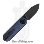 Vosteed - VOSA3723 - Corgi V - Folding Knife - 14C28N Coated Drop Point - Aluminum - Blue - Image 2