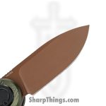Vosteed - VOSA3724 - Corgi V - Folding Knife - 14C28N Copper Dune Drop Point - Aluminum - Green - Image 3